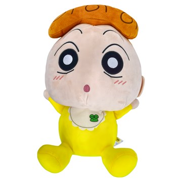 BANDAI 蠟筆小新 絨毛玩偶 100%聚酯棉  是坐好好的小葵喔 黃色  1個