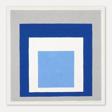 Homage to the Square(Winter Dimensions) | Josef Albers - 楓木色鋁框-大尺寸