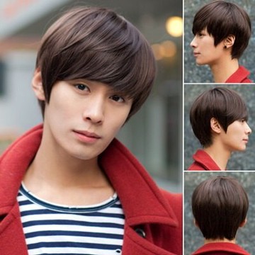 假髮整頂假髮短假髮-時尚帥氣個性斜瀏海男配件3色73fj1【獨家進口】【米蘭精品】