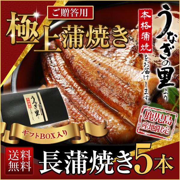 ポイント5倍 御歳暮 お歳暮 送料無料 ギフト うなぎ 蒲焼き 国産 ギフト プレゼント 鹿児島産ブランド鰻 極上長蒲焼き5本 ギフトBOX グルメ クール