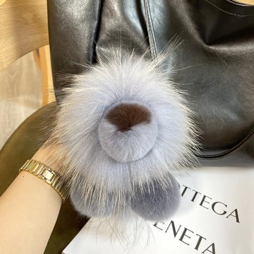 獺兔毛小獅子掛件貉子毛獅子辛巴包包掛飾可愛毛絨玩偶汽車鑰匙扣