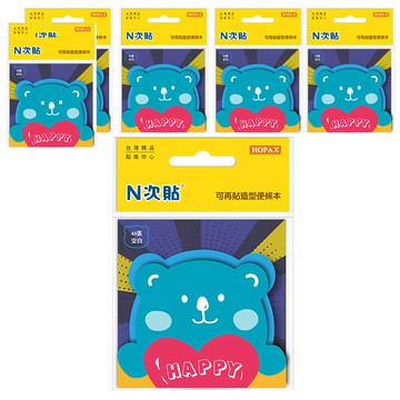 N次貼 造型便條紙  1組  6本  小熊