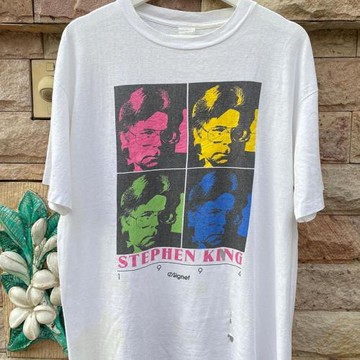 STEPHEN KING歐美ins超火潮牌純棉短袖休閑男女情侶款oversizeT恤