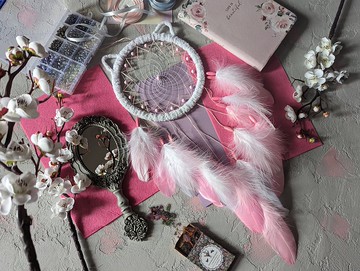 粉紅貓捕夢網|貓主人的禮物創意 |愛貓 |小貓追夢人