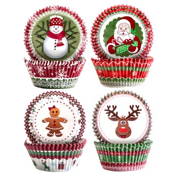 ibili Sweet蛋糕紙模 100個 (6.5cm)  聖誕老人  1組