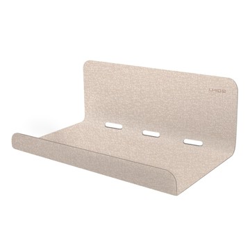 LHiDS EasyHouse 微型壁掛式彎折層架 黏貼版 質感皮革紋理 防潑耐髒  奶茶杏  1個