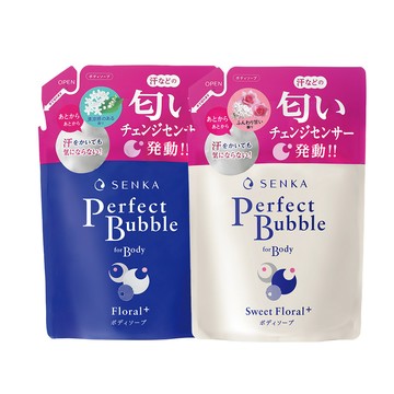 SENKA 超微米完美泡泡沐浴乳 補充包(清新花香/甜蜜花果香)350ml
