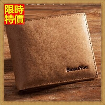 短夾 皮夾 男皮包-瘋馬皮個性潮流休閒真皮男錢包2色65v62【獨家進口】【米蘭精品】