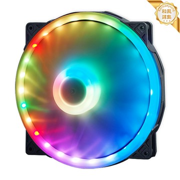 【流光靜音】機箱風扇 電腦風扇 散熱風扇 RGB風扇 LED風扇 靜音風扇 20cm大尺寸 神光同步 高效散熱 臺式機水冷必備