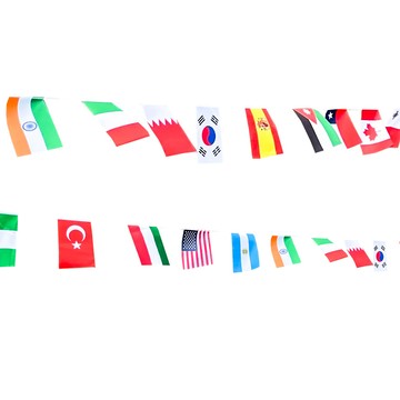 PARTYSHOW Vivid Poly 50個國家國旗 2條  15m  多色