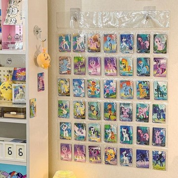 卡片展示架掛墻分格大容量透明裝葉羅麗奧特曼小卡小馬寶莉收納盒