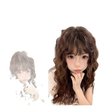 假髮 高仿真 長髮短髮 捲髮直髮 cosplay蕾絲 自然逼真 舒適透氣 手工精品 羊毛卷假發女長發減齡Lolita水波紋長卷發慵懶齊劉海蛋蛋卷全頭套