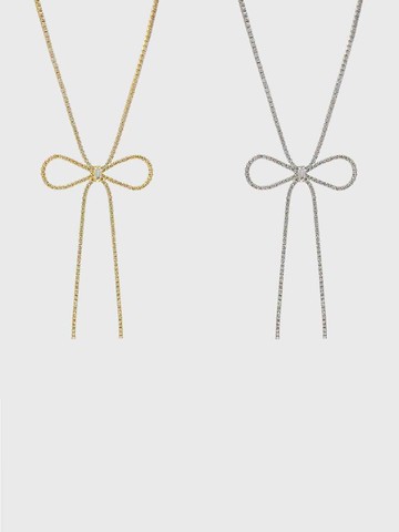 Crystal Ribbon Long Necklace