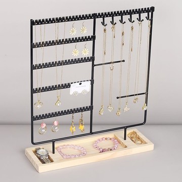 跨境現貨 金屬創意耳環項鏈戒指架 珠寶店珍珠直播道具擺攤首飾架 z7313