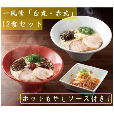 ふるさと納税 飯塚市 「一風堂」とんこつラーメン 白丸・赤丸(各6食)