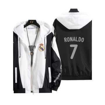 皇馬外套男款2025新款秋季青少年風衣c羅夾克秋冬二棉夾棉薄棉服7