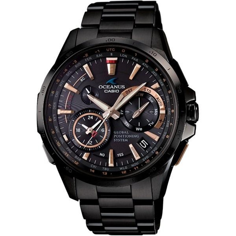 CASIO OCEANUS【正規品】 カシオ オシアナス GPSハイブリッド 電波ソーラー ブラックチタン OCW-G1000B-1A2JF |  LINEショッピング