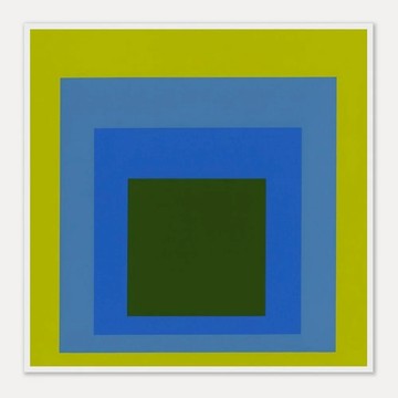 Homage to the Square(Verdling Core) | Josef Albers - 黑色鋁框-大尺寸