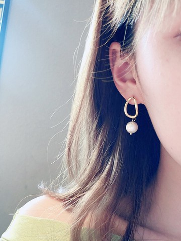 珍珠耳墜女新款潮耳環韓國氣質簡約網紅東大門耳飾品純銀耳釘1入