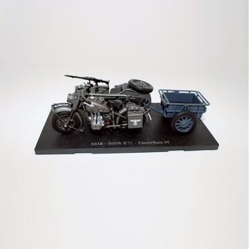 1:24ATLAS 寶馬 SS18-BMW R75  三輪摩托車  德軍侉子摩托車模型