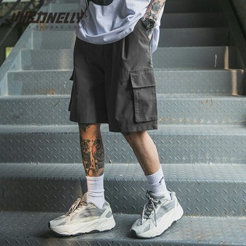小尼力ins男生工裝褲夏季百搭直筒短褲薄款褲子寬松五分休閑褲bf