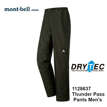 【速捷戶外】日本 mont-bell 1128637 THUNDER PASS 男高透氣防水長褲 (灰),登山雨褲,防水長褲