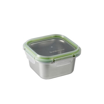 Corelle Brands Eco Simple 可微波304不鏽鋼方形保鮮盒640ML