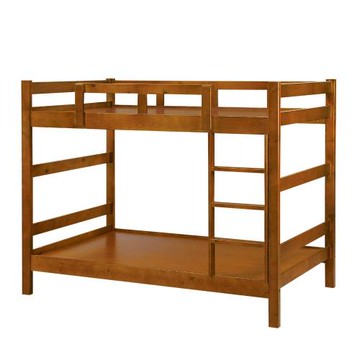 Boden-日系簡約實木3.5尺雙層床架(胡桃色)