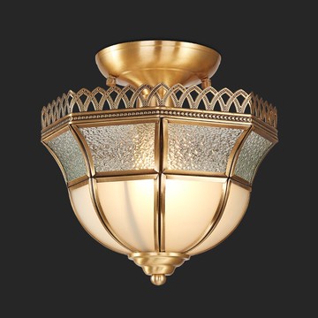 美式輕奢創意走廊玄關燈具歐式過道入戶門廳陽臺衣帽間全銅吸頂燈