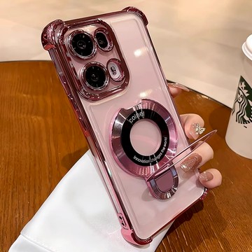 超薄磁吸支架 氣囊防摔殼 適用 OPPO X9 A5 Pro 手機殼 Reno15 14 13 12 11 8T 保護殼