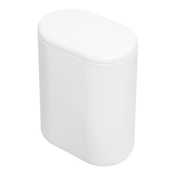 Polywise 翰庭 百樂 按壓式垃圾桶 9L  255 x 160 x 320mm  白色