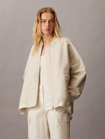 Calvin Klein 緞面飛行員外套