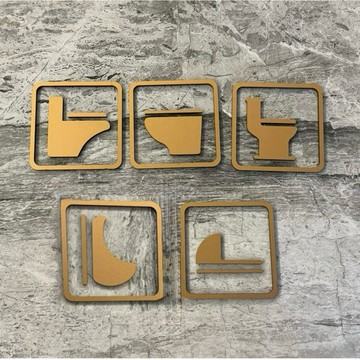 厚實款玫瑰金廁所洗手間淋浴間無障礙馬桶母嬰室工具間擦手紙垃圾桶沖水節約用水小便斗洗手乳標示牌 指示牌 商業空間 辦公室