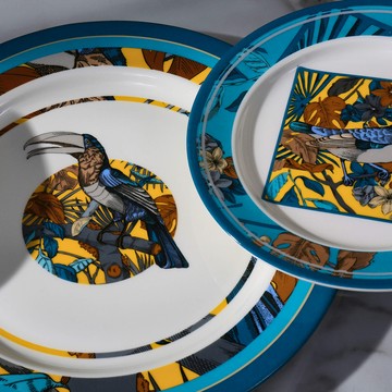 Daniel Wong 鳥語花香瓷器盤組(3入)