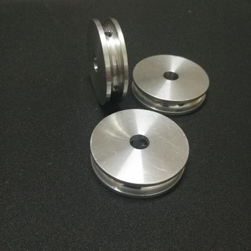 直銷鋁合金圓皮帶輪單槽外徑40U型槽5毫米電機光軸傳動輪東莞現貨