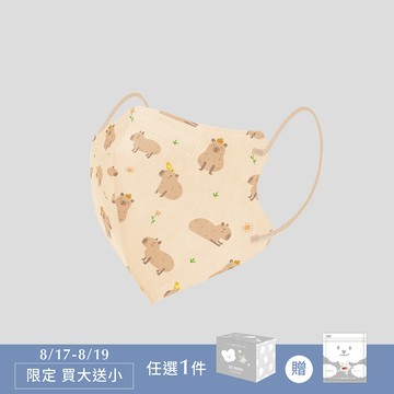 7-12歲3D透氣醫療口罩(30入) - 愜意水豚君