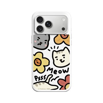 iPhone 17 Pro Max SolidX 白 - 小貓貓們 Little Cattos - Meow&Flowers