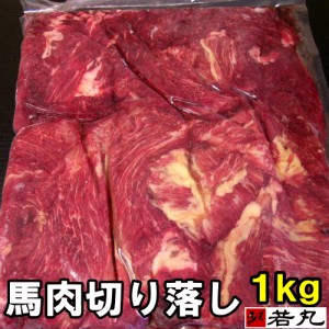 馬肉 切り落とし 1kg 板状だから冷凍庫にスッキリ収納 馬ガッキ煮 すじ煮込み すじ スジ メガ盛り 切り落し 切落し 切落とし ペット用 馬