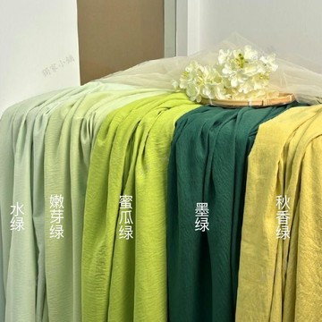 【臺灣-出貨】ins風文藝森系復古綠色婚禮場景佈置宴會甜品檯布幔拍攝背景裝飾06zE