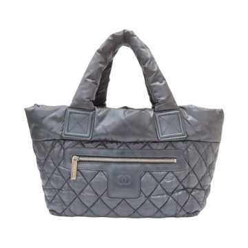 CHANEL 香奈兒 黑色尼龍 Coco 空氣包 手提包 無卡 【二手名牌BRAND OFF】