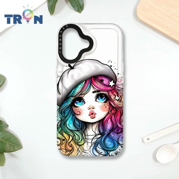 TRON IPHONE 16 嘟嘴小女孩 MAGSAFE 磁吸 防摔 太空殼 透白 手機殼