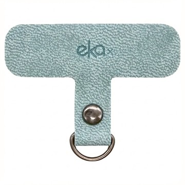 ekax 手機掛繩夾片 晨曦綠 PU皮革 五金  1個