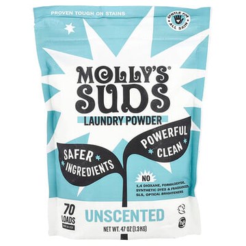 Molly's Suds, 洗衣粉，無香，47 盎司（1.3 千克）