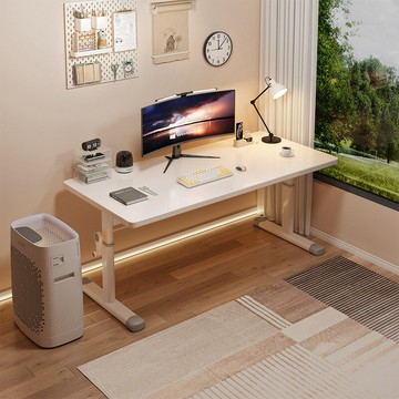 ??快速出貨?? 公司貨 手搖升降辦公桌家用兒童學習桌學生寫字桌電競桌子可升降電腦桌