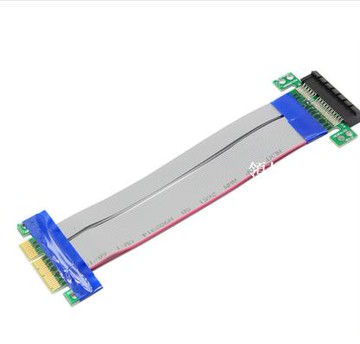 PCI-Ex4軟排線轉向卡適合1U 2U PCIe4X延長線PCIe排線19-34CM線長[領邦五金配件]