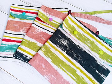 油漆刷紋牛仔厚棉布袋蓋提繩版環保食物袋