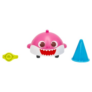BABY SHARK pinkfong 碰碰狐 鯊魚寶寶趣味疊轉車  鯊魚媽媽 粉紅色  5 x 3cm  1個