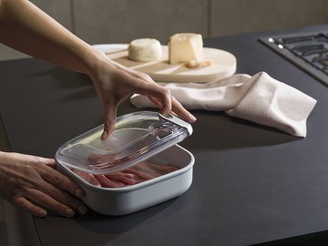 OMADA Pull Box易拉保鮮盒 方型/ 1L扁 義大利製造 四色可選