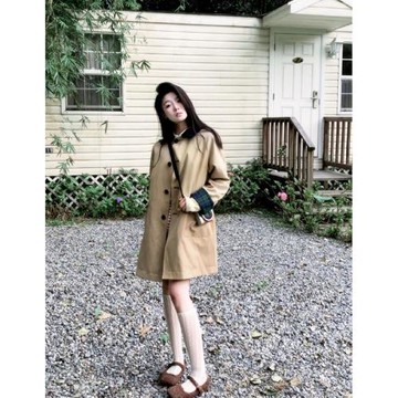 27 OnlineStore老錢風復古風衣減齡百搭2026年春季新款中長款外套