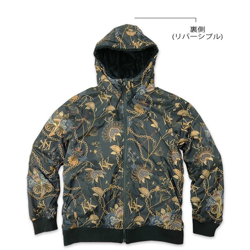 KARL KANI　リバーシブル切り替えZIPパーカー